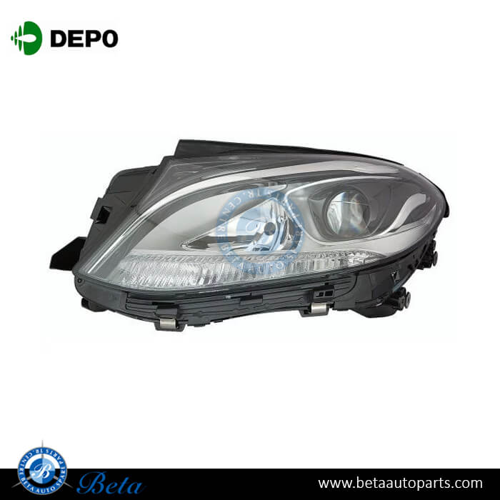 Left Side Headlamp Normal with LED for Mercedes GLE-Class W166 2015-2018 models, Part Number 1668201559 Left Side Headlamp Normal with LED for Mercedes GLE-Class W166 2015-2018 models, Part Number 1668201559